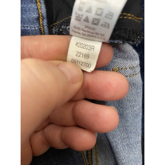 Spanx Women's XS Raw Hem Distressed Skinny Jeggings Control Tummy Medium Wash - Picture 7 of 15